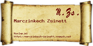 Marczinkech Zsinett névjegykártya